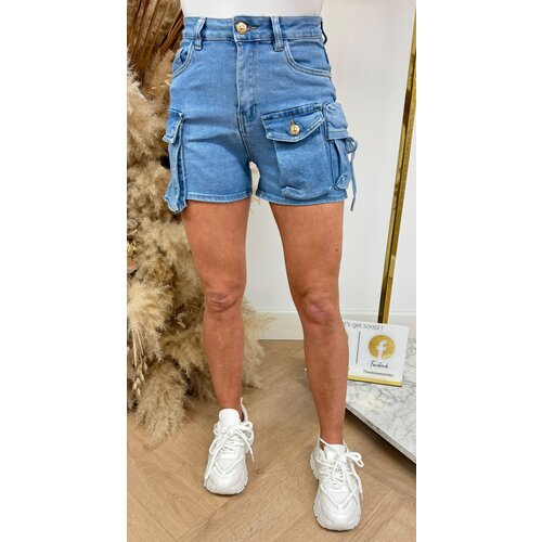 DENIM CARGO SHORT 3003 DENIM BLUE