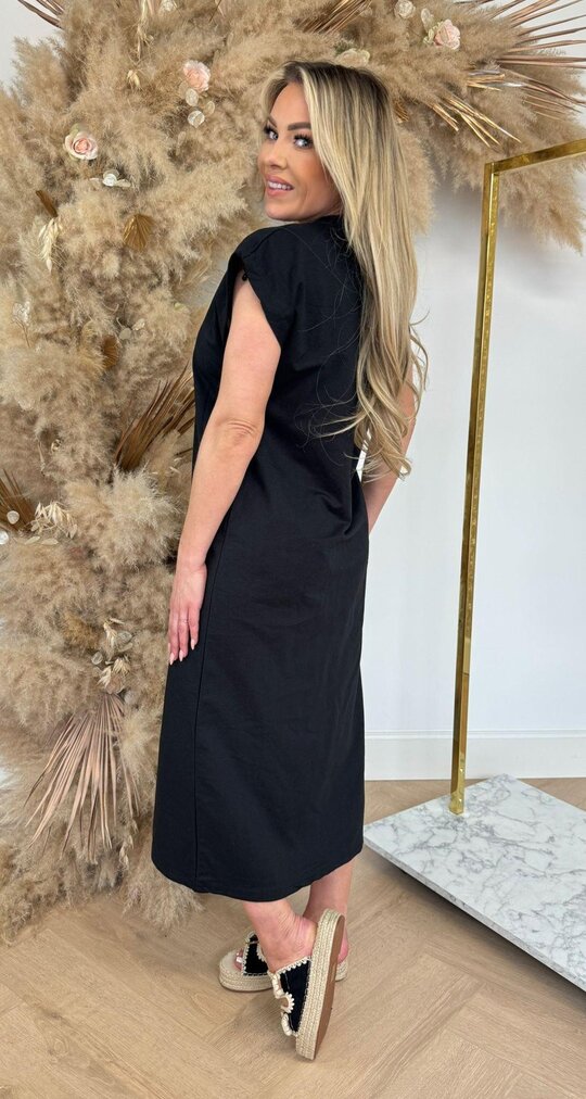 ITALY BASIC LONG DRESS BLACK