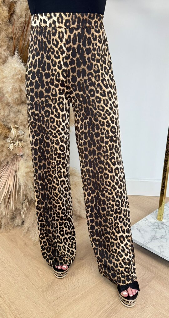 TRAVEL STRAIGHT LEG PANTS 7165 LEOPARD