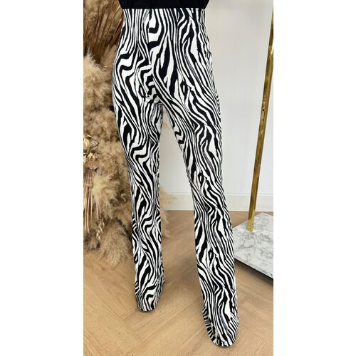 BY SWAN TRAVEL FLAIR PANTS 6154 ZEBRA/OFFWHITE