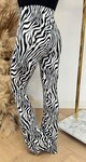BY SWAN TRAVEL FLAIR  6154 PANTS ZEBRA/OFFWHITE
