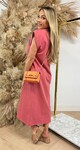 ITALY BASIC LONG DRESS DARKPINK