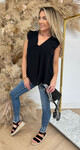 RENEE RUFFLE TEE BLACK