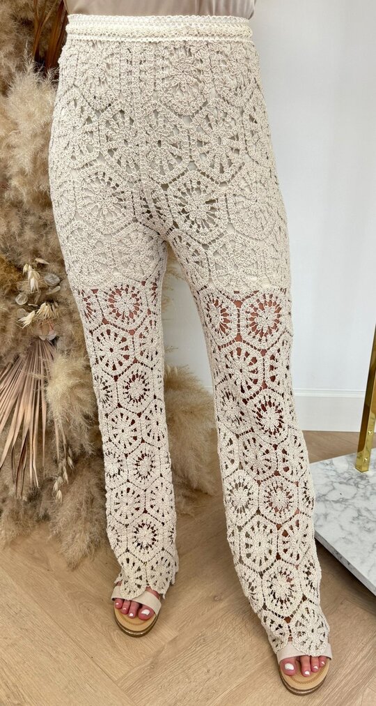 ALL OVER LACE PANTS 28051 BEIGE