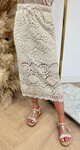 ALL LACE SKIRT 28044 BEIGE