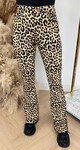 LEOPARD FLARED JEANS 10297 BEIGE/BLACK