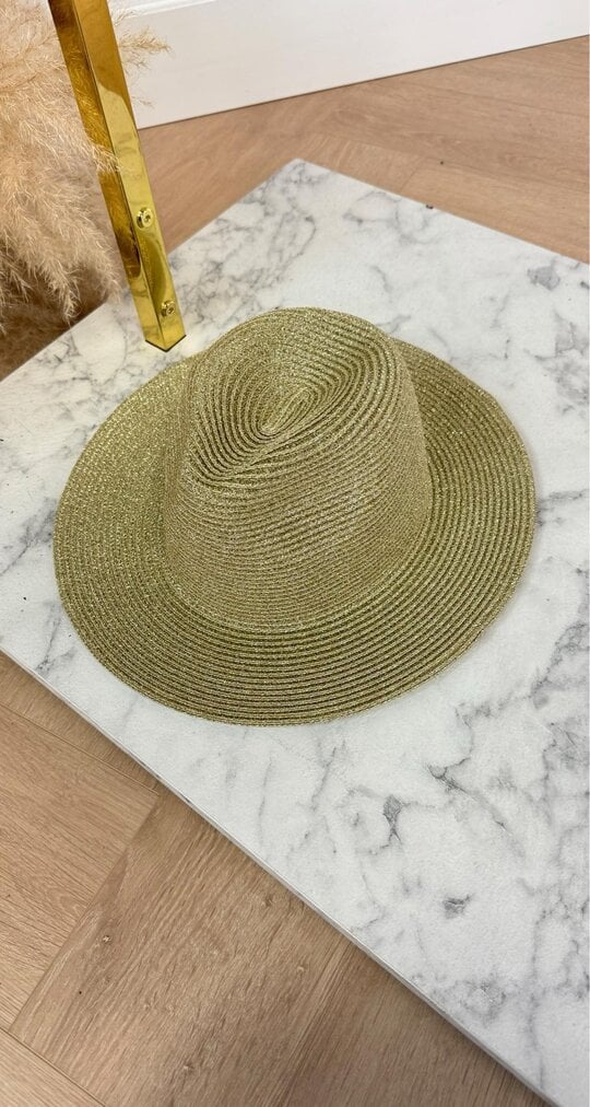 NEW LUREX HAT 29168 GOLD