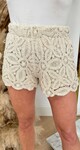 LACE FLOWER SHORT 5172 BEIGE