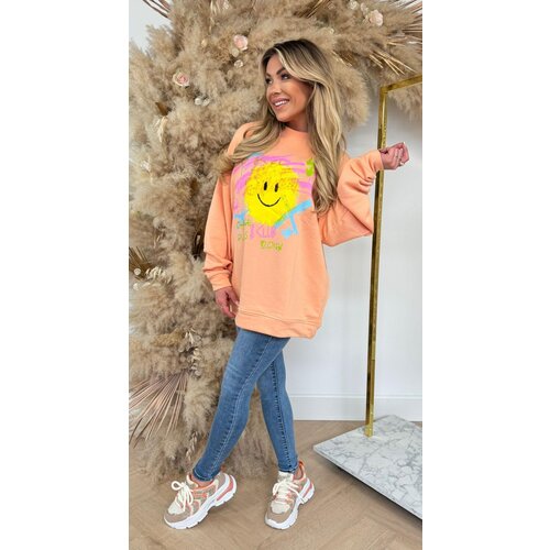 SMILE COLLOR SWEATER PEACH