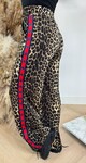 STAR LEOPARD STRAIGHT PANTS 000 LEO/NAVY/RED