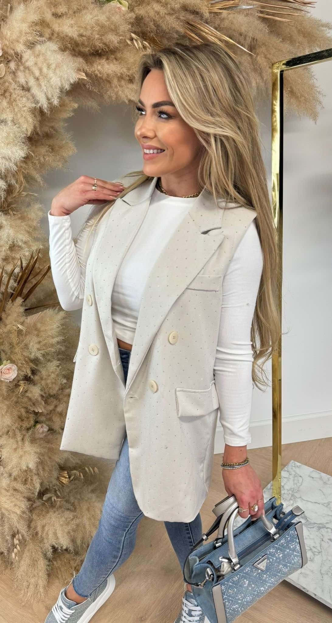 DIAMOND GILET LIGHTBEIGE