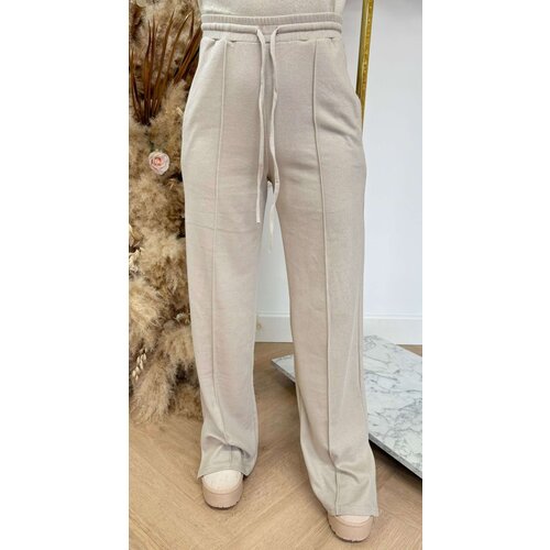 BY SWAN SPLIT STRAIGHT LEG JOGGER 7072 BEIGE