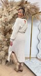 KNITTED LUS MUSTHAVE DRESS LIGHTBEIGE