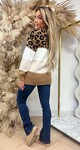BOBBY LEO STRIPE SWEAT CAMEL/LIGHTBEIGE