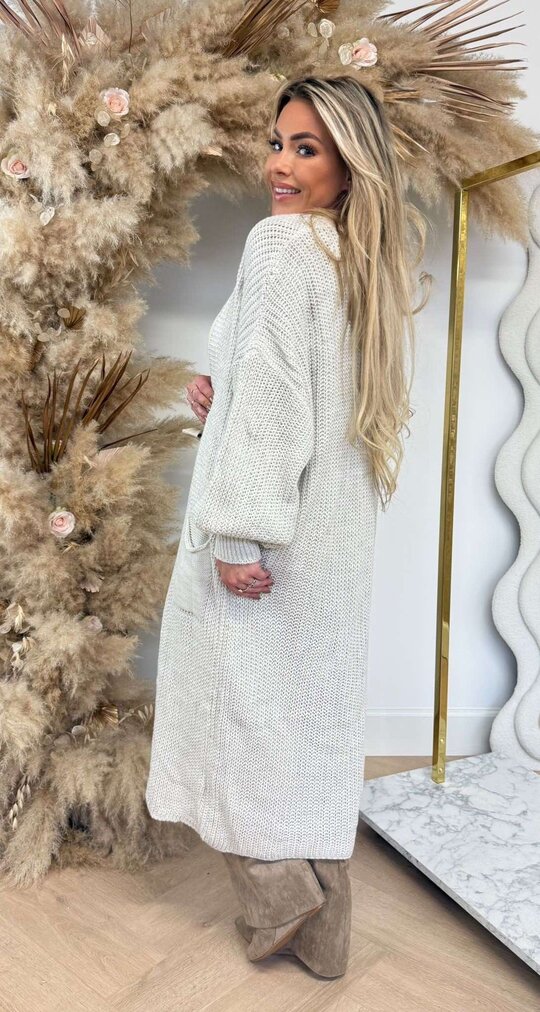 NINA KNITTED LOUNGE VEST LIGHTBEIGE