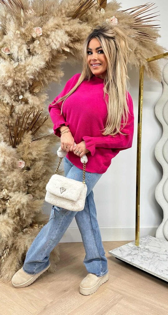 EVA ROUCHE MOUW SWEAT FUCHSIA