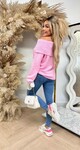 ROSANNA OFFSHOULDER SWEAT SWEETPINK