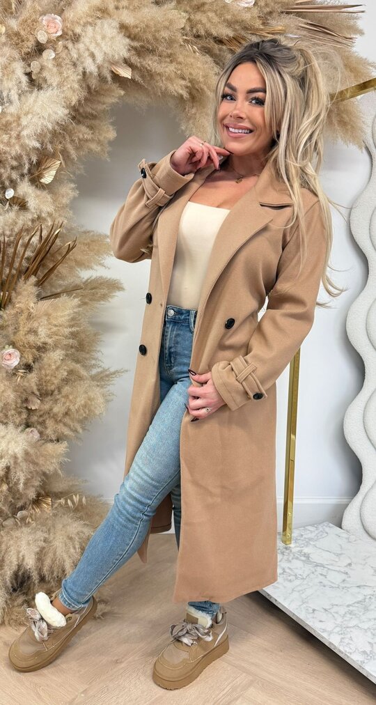 BUTTON LUS COAT BEIGE