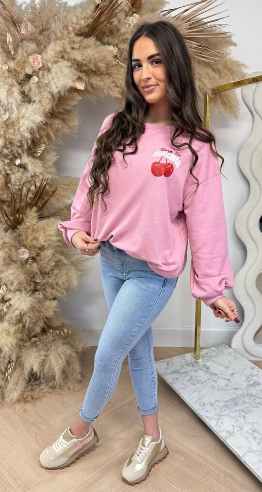 DELICIOSO CHERRY SWEAT 801742 PINK