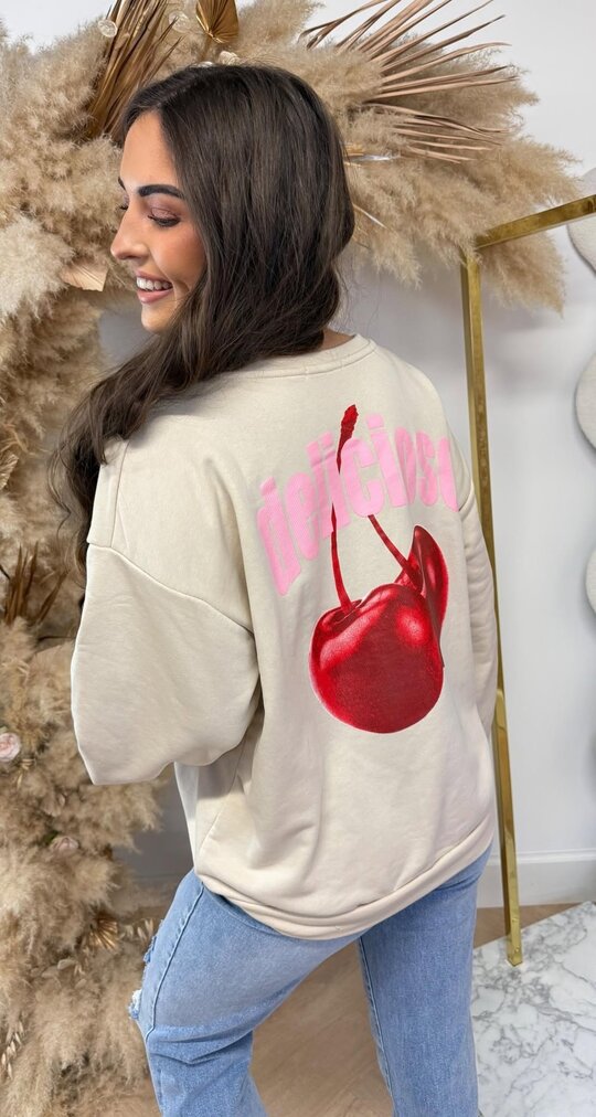DELICIOSO CHERRY SWEAT 801742 BEIGE