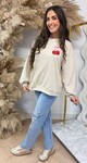 DELICIOSO CHERRY SWEAT 801742 BEIGE
