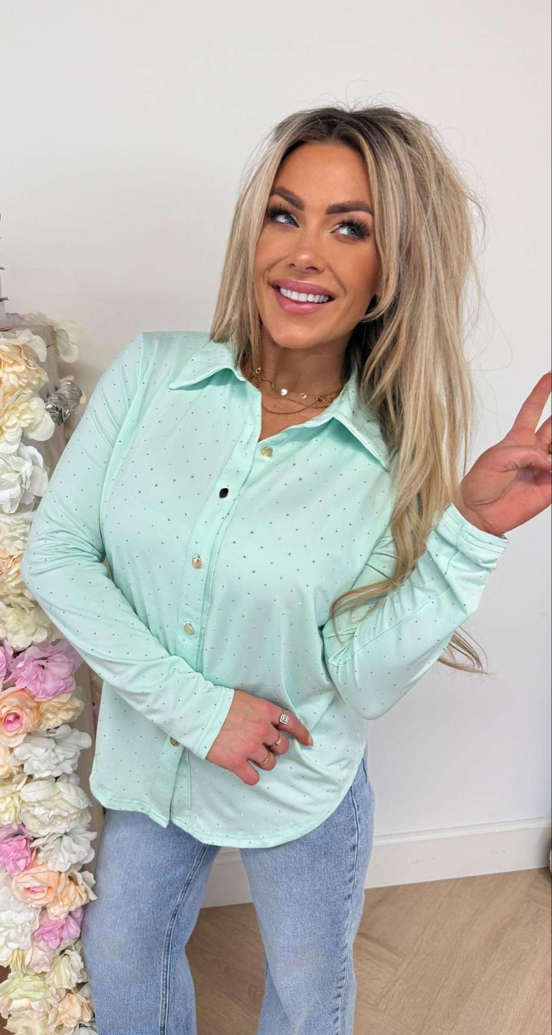 SPARKLING BLOUSE 9253 MINT