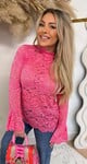 ALL LACE TOP FUCHSIA