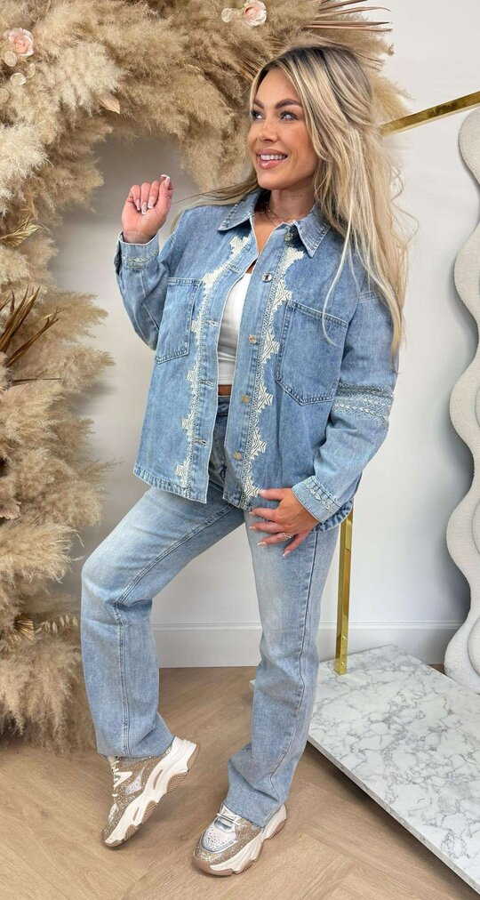 BOHO DENIM JACKET T08 DENIMBLUE BOHO DENIM JACKET T08 DENIMBLUE