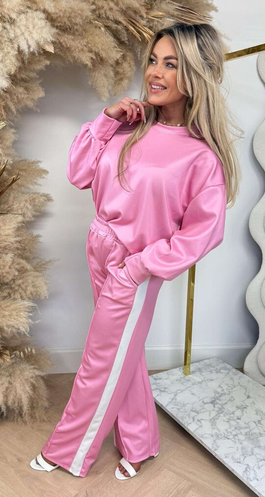 STRIPE COMFY SET PINK