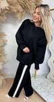 STRIPE COMFY SET BLACK