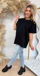 BUTTON SUPER SOFT TEE BLACK