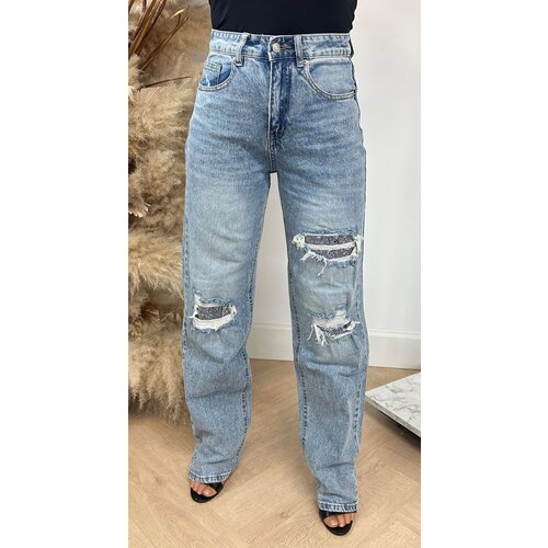 SUPER STYLISH DAMAGED JEANS T67-2 BLUE SUPER STYLISH DAMAGED JEANS T67-2 BLUE