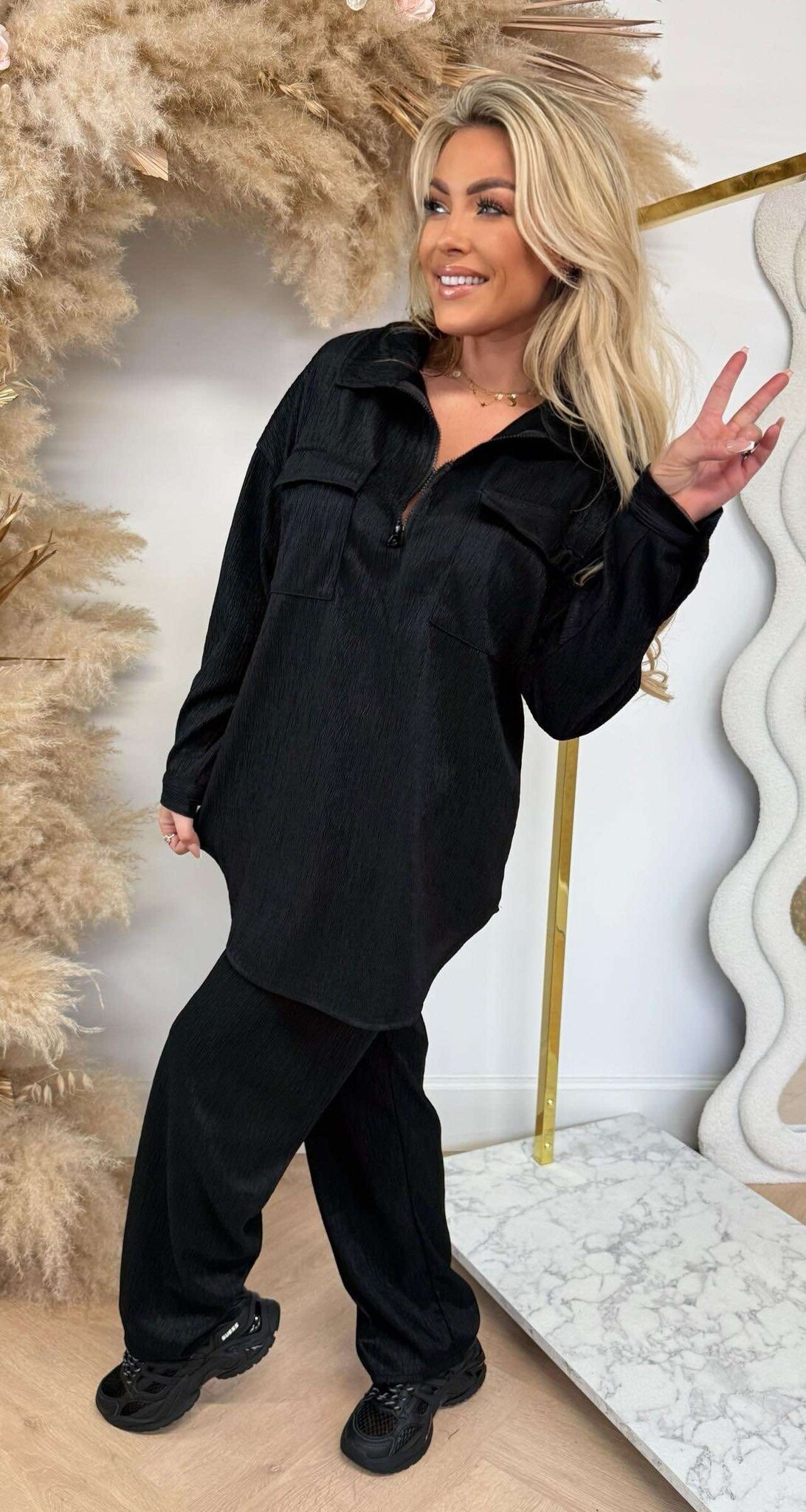 VENESSA ZIP SET 150 BLACK