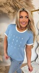 DESIGNER TEKST SHIRT 9085 ICE BLUE