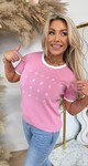 DESIGNER TEKST SHIRT 9085 PINK