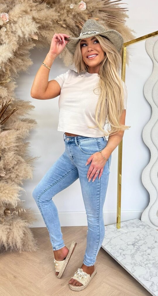 BY SWAN CROPPED TEE 9592 BEIGE