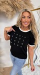 DESIGNER TEKST SHIRT 9085 BLACK