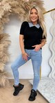 DENIM KRAAG TOP 05922 BLACK