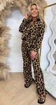 ALL LEOPARD SET BLOUSE + PANTS 6142 CAMEL