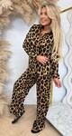 ALL LEOPARD SET BLOUSE + PANTS 6142 CAMEL
