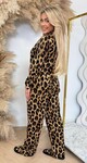 ALL LEOPARD SET BLOUSE + PANTS 6142 CAMEL