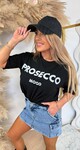 PROSECCO MOOD TEE BLACK