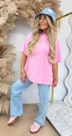 NEW YORK BACK T SHIRT 7227 PINK