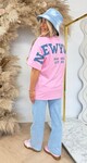 NEW YORK BACK T SHIRT 7227 PINK