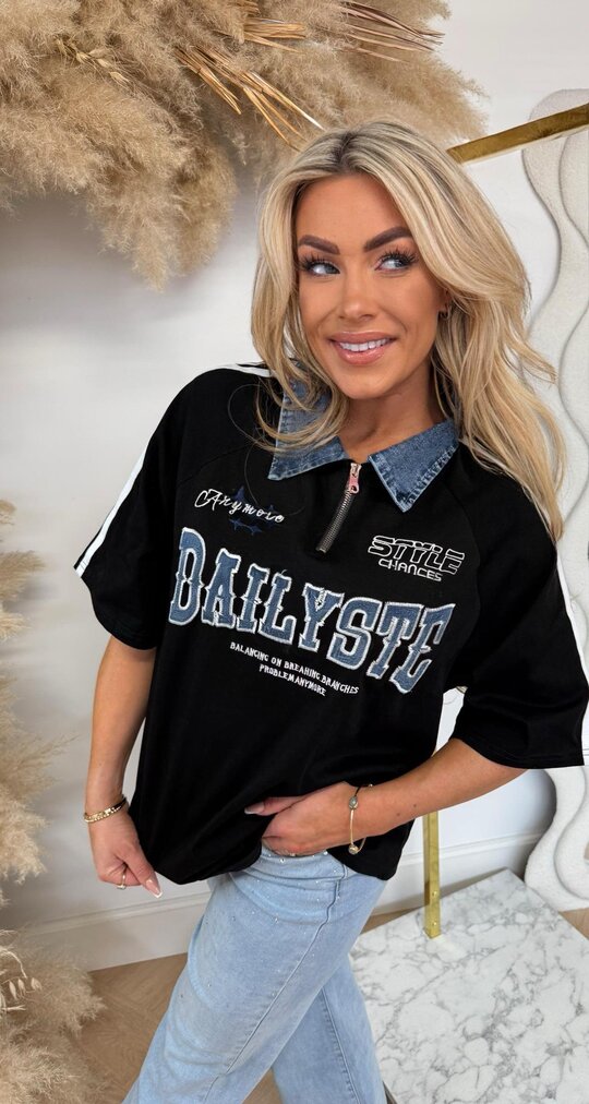 DAILYSTE SHIRT BLACK/DENIM