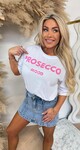PROSECCO MOOD TEE WHITE/PINK