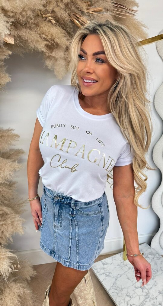 CHAMPAGNE CLUB SHIRT 9755 WHITE