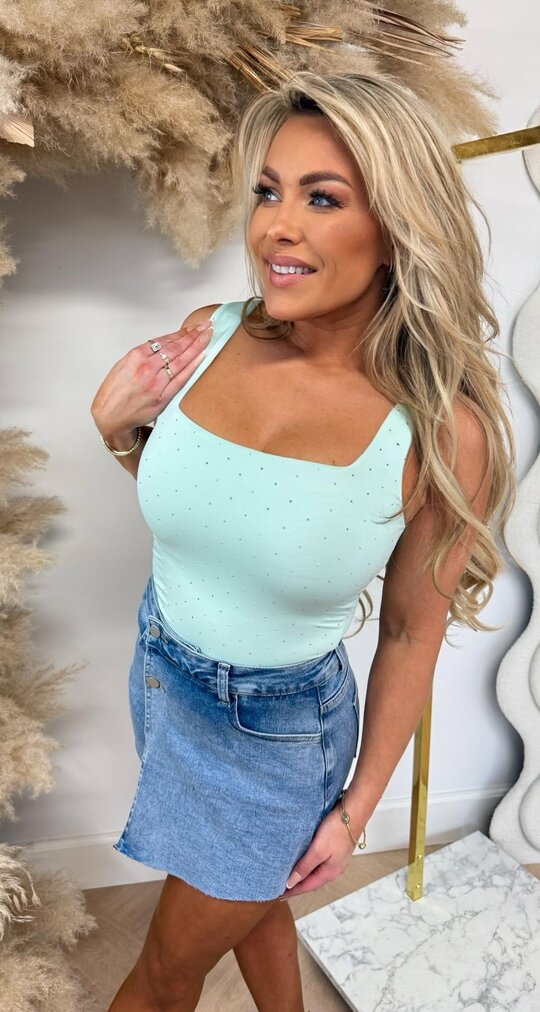 BY SWAN GLITTER TOP 9527 MINT