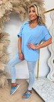 ITALY BUTTON TOP ICE BLUE