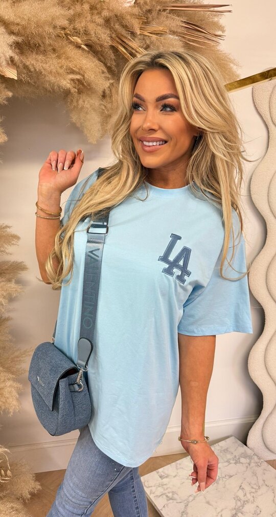 LA OVERSIZED BASIC TEE 7229 BLUE